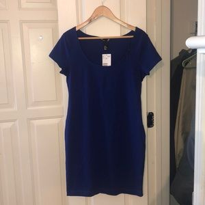 Blue mid length dress